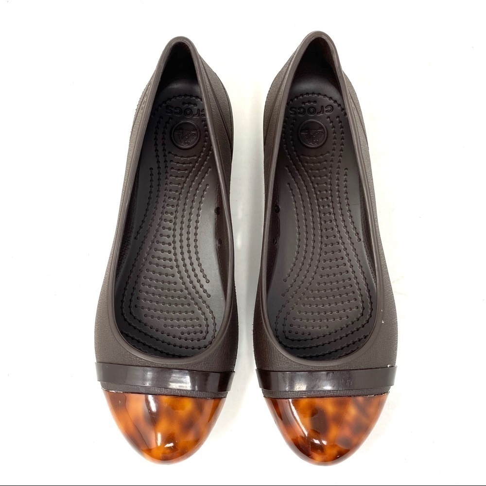 Crocs Cap Toe Tortoise Ballet Flat - Picture 6 of 8